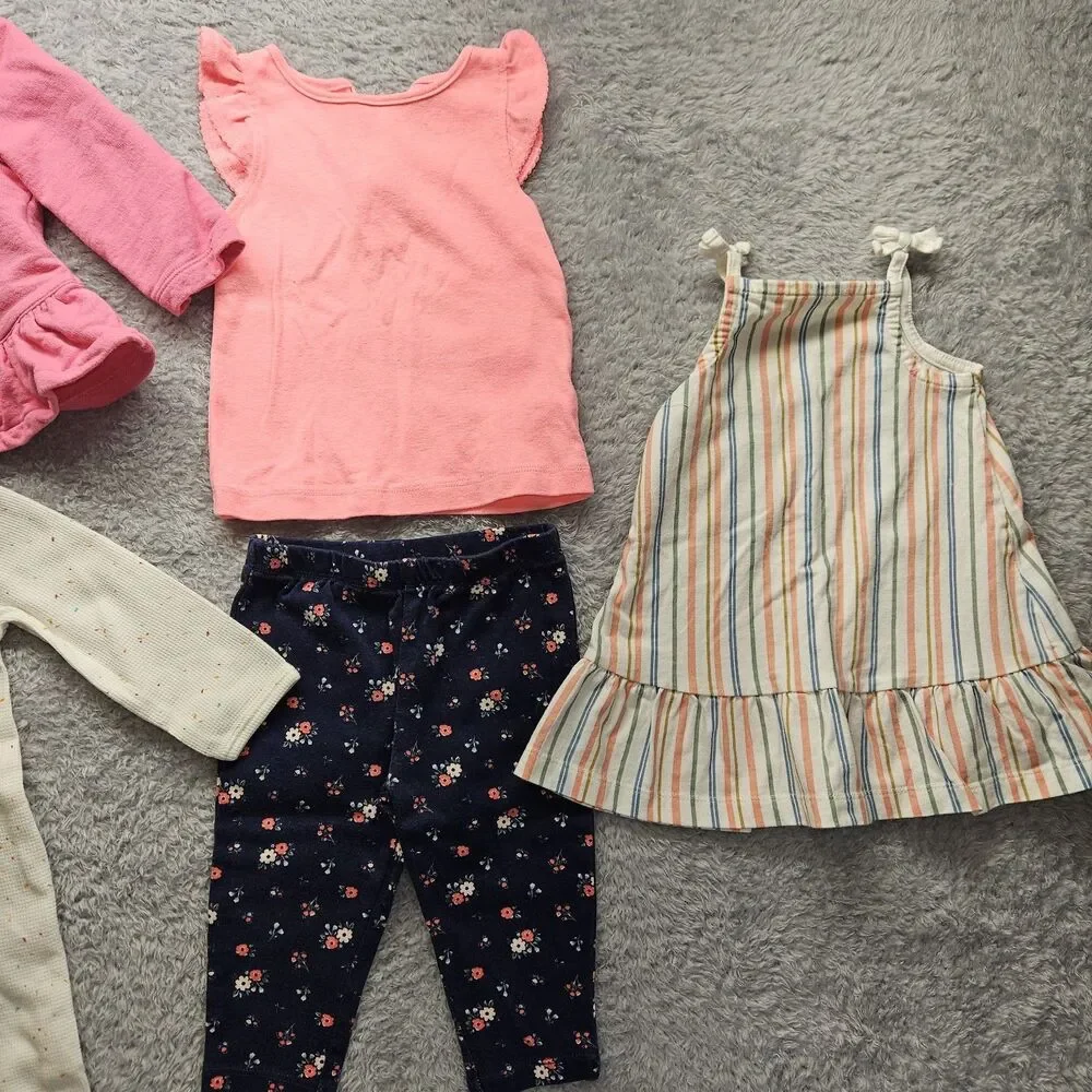 Carters Baby Girl Clothing Bundle Size 9 Months Spring Outfit Casual Comfort